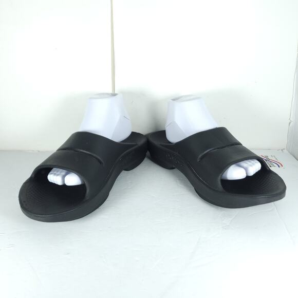 Oofos Men\'s OOahh US9 Black Beach Walking Recovery Slide Sandals Shoes main image 6